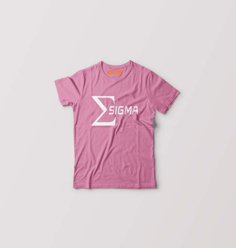 Sigma Kids T-Shirt for Boy/Girl-Pink-Ektarfa.online