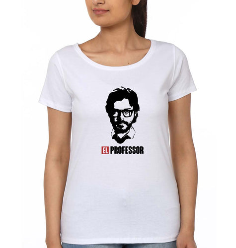 Money Heist The Professor T-Shirt for Women-White-Ektarfa.online