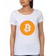 Load image into Gallery viewer, Cryptocurrency Bitcoin T-Shirt for Women-White-Ektarfa.online
