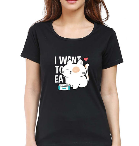 Cat T-Shirt for Women-Black-Ektarfa.online