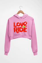 Load image into Gallery viewer, Love to Ride Crop HOODIE FOR WOMEN-Light Baby Pink-Ektarfa.online
