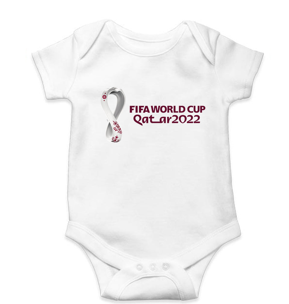FIFA World Cup Qatar 2022 Kids Romper For Baby Boy/Girl-0-5 Months(18 Inches)-White-Ektarfa.online