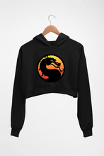 Load image into Gallery viewer, Mortal Kombat Crop HOODIE FOR WOMEN-Black-Ektarfa.online
