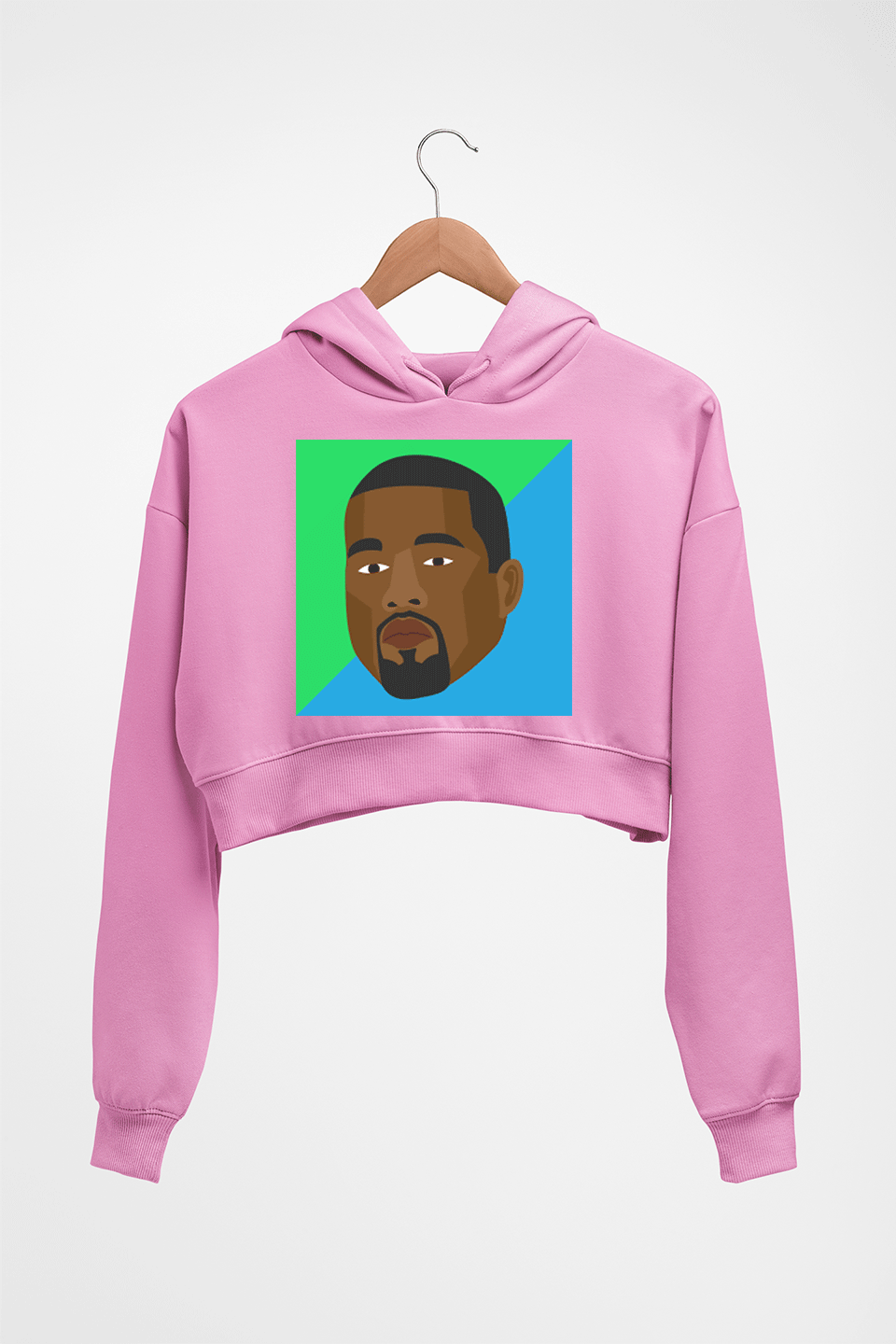 Kanye West Crop HOODIE FOR WOMEN-Light Baby Pink-Ektarfa.online