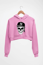 Load image into Gallery viewer, Hip Hop Skull NY Crop HOODIE FOR WOMEN-Light Baby Pink-Ektarfa.online
