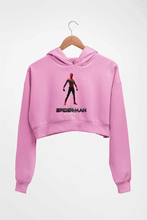 Load image into Gallery viewer, Spiderman Superhero Crop HOODIE FOR WOMEN-Light Baby Pink-Ektarfa.online
