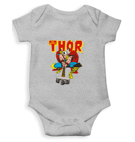 The Mighty Thor Kids Romper For Baby Boy/Girl-0-5 Months(18 Inches)-Grey-Ektarfa.online