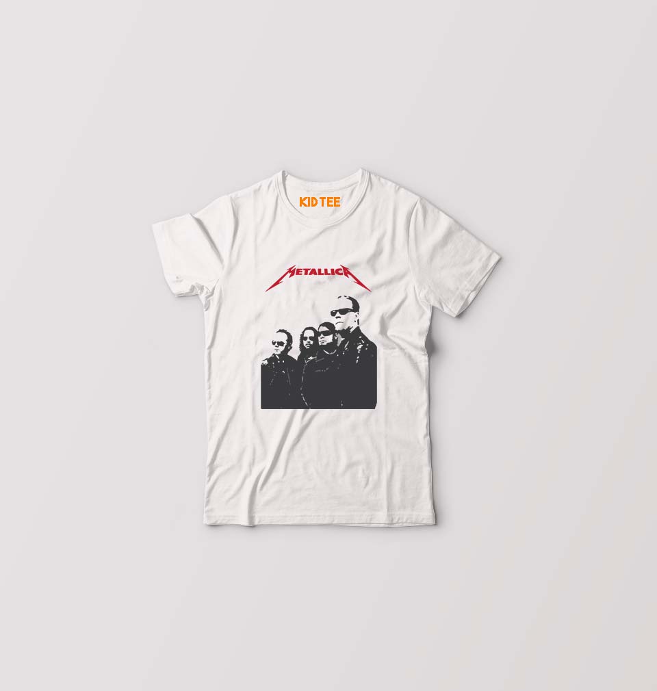Metallica Kids T-Shirt for Boy/Girl-White-Ektarfa.online