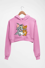 Load image into Gallery viewer, Tom and Jerry Crop HOODIE FOR WOMEN-Light Baby Pink-Ektarfa.online
