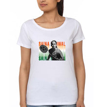 Load image into Gallery viewer, Saina Nehwal T-Shirt for Women-White-Ektarfa.online
