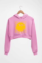 Load image into Gallery viewer, Good Vibes Emoji Crop HOODIE FOR WOMEN-Light Baby Pink-Ektarfa.online
