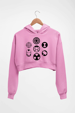 Load image into Gallery viewer, Marvel Superhero Crop HOODIE FOR WOMEN-Light Baby Pink-Ektarfa.online
