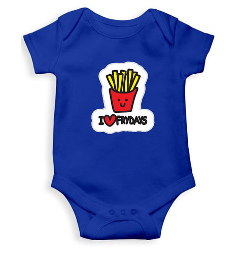 I Love Fridays Kids Romper For Baby Boy/Girl-0-5 Months(18 Inches)-Royal Blue-Ektarfa.online