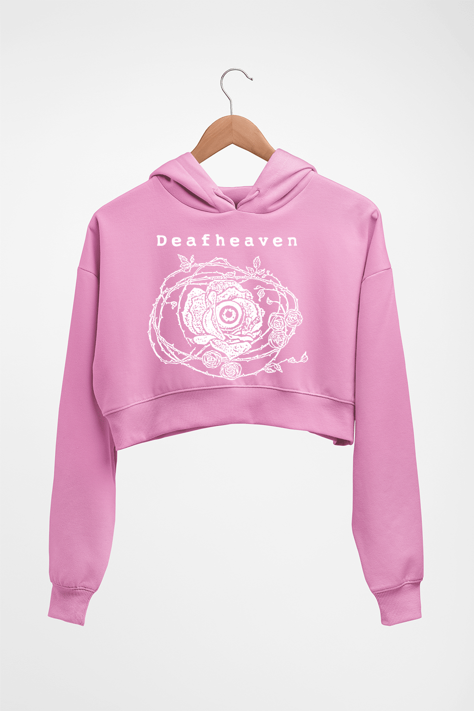 Deafheaven Crop HOODIE FOR WOMEN-Light Baby Pink-Ektarfa.online