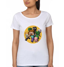 Load image into Gallery viewer, Minecraft T-Shirt for Women-White-Ektarfa.online
