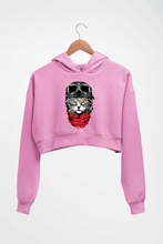 Load image into Gallery viewer, Cat Crop HOODIE FOR WOMEN-Light Baby Pink-Ektarfa.online

