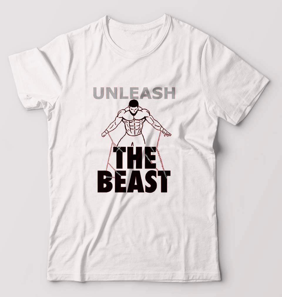 Gym Beast T-Shirt for Men-White-Ektarfa.online