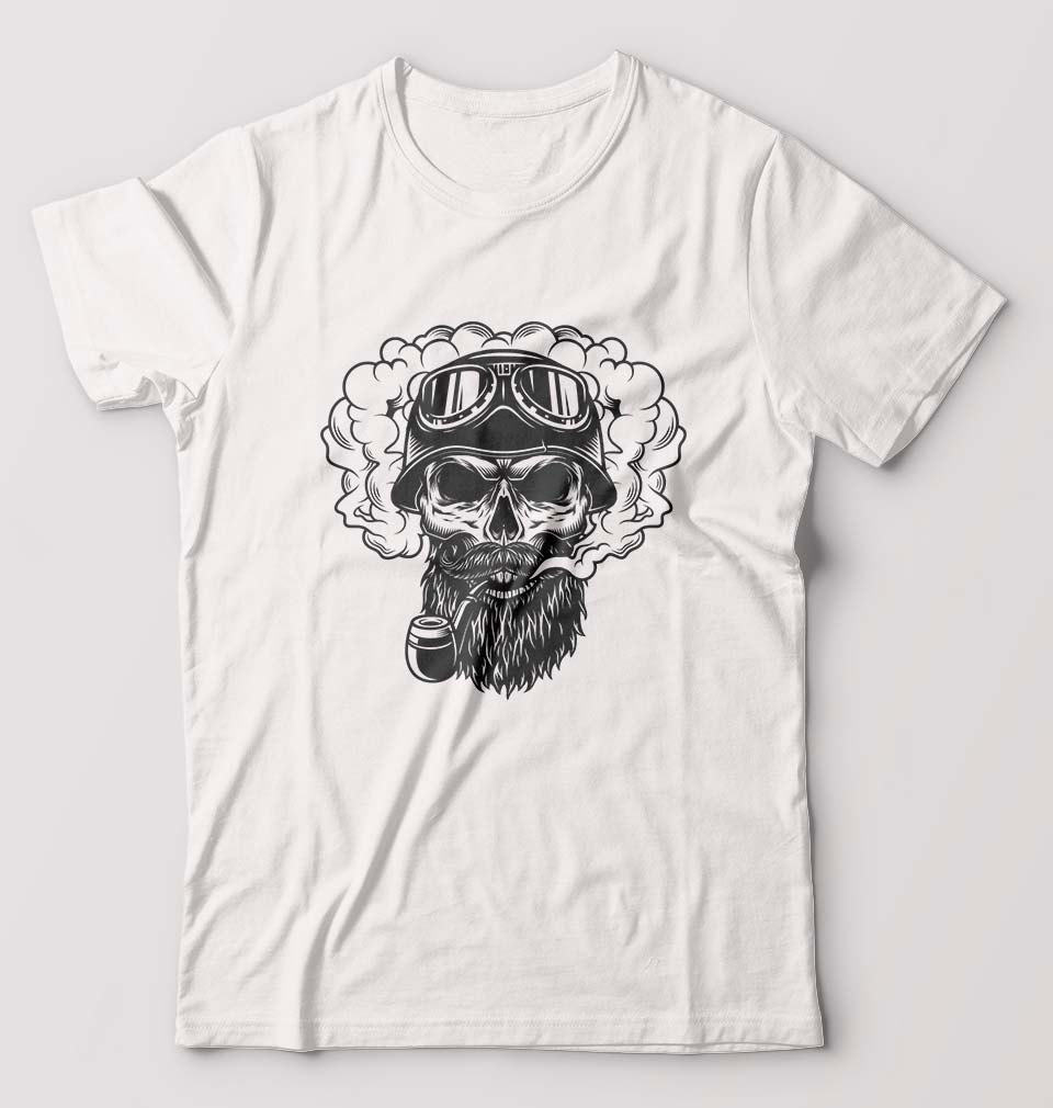 Skull T-Shirt for Men-White-Ektarfa.online