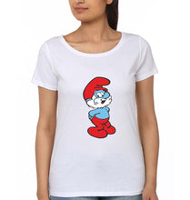 Load image into Gallery viewer, Papa Smurf T-Shirt for Women-White-Ektarfa.online
