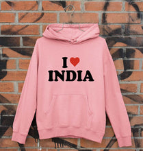 Load image into Gallery viewer, I Love India Unisex Hoodie for Men/Women-Light Baby Pink-Ektarfa.online
