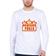 Load image into Gallery viewer, Poker Full Sleeves T-Shirt for Men-White-Ektarfa.online
