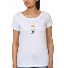 Load image into Gallery viewer, Germany Football T-Shirt for Women-White-Ektarfa.online
