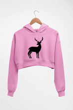 Load image into Gallery viewer, Deer Crop HOODIE FOR WOMEN-Light Baby Pink-Ektarfa.online
