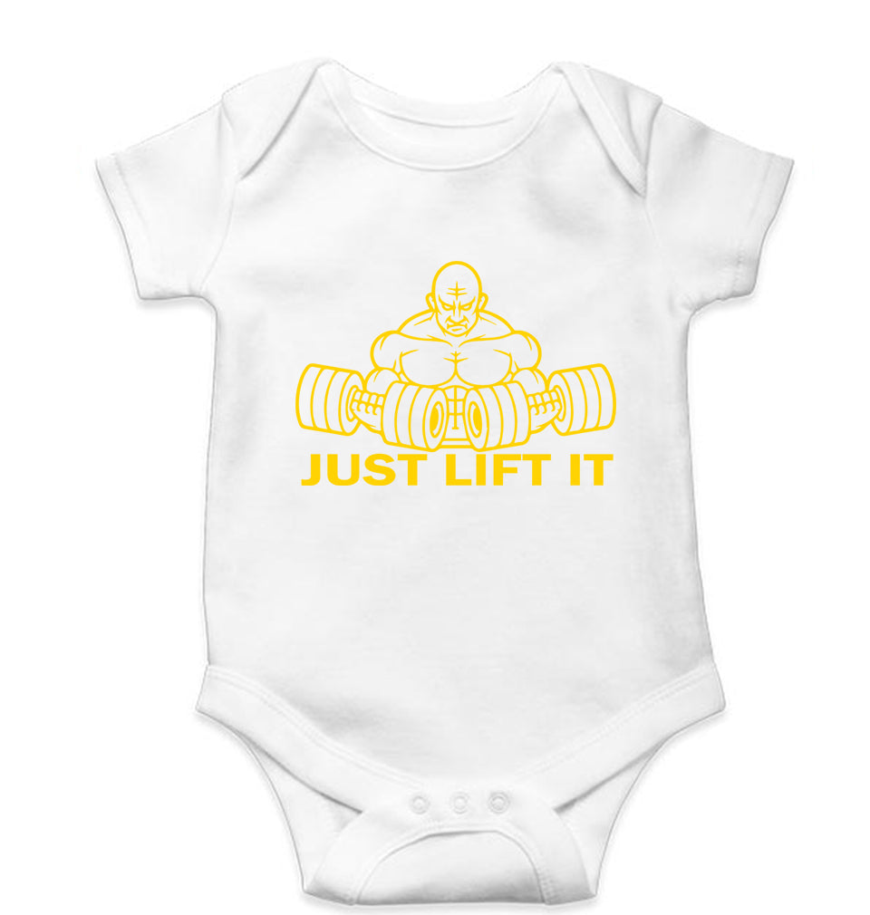 Gym Lift Kids Romper For Baby Boy/Girl-White-Ektarfa.online