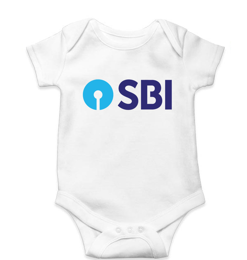 State Bank of India(SBI) Kids Romper For Baby Boy/Girl-White-Ektarfa.online