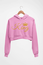 Load image into Gallery viewer, King Crop HOODIE FOR WOMEN-Light Baby Pink-Ektarfa.online
