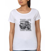 Load image into Gallery viewer, Skull T-Shirt for Women-White-Ektarfa.online
