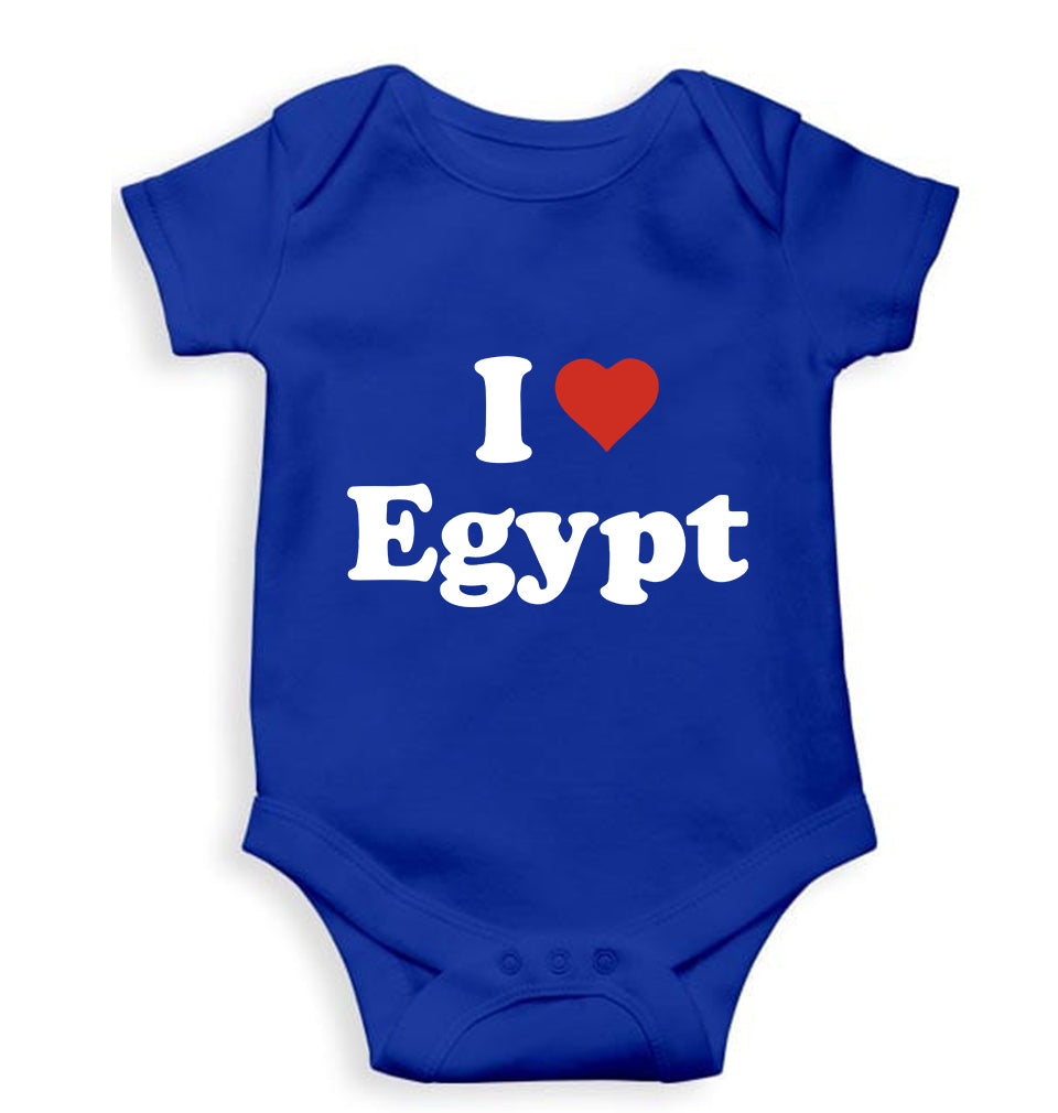 I Love Egypt Kids Romper For Baby Boy/Girl-0-5 Months(18 Inches)-Royal Blue-Ektarfa.online