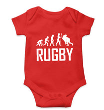 Load image into Gallery viewer, Rugby Evolution Kids Romper For Baby Boy/Girl-0-5 Months(18 Inches)-Red-Ektarfa.online
