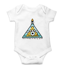 Load image into Gallery viewer, Psychedelic Triangle eye Kids Romper For Baby Boy/Girl-White-Ektarfa.online
