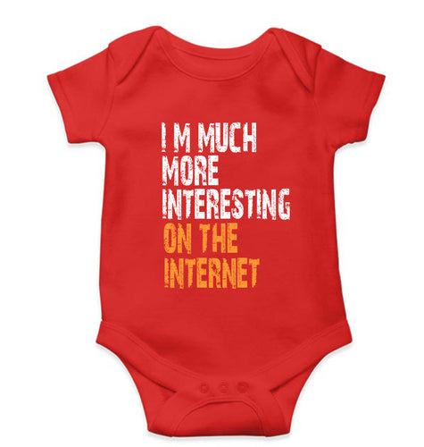 Internet Funny Kids Romper For Baby Boy/Girl-Red-Ektarfa.online