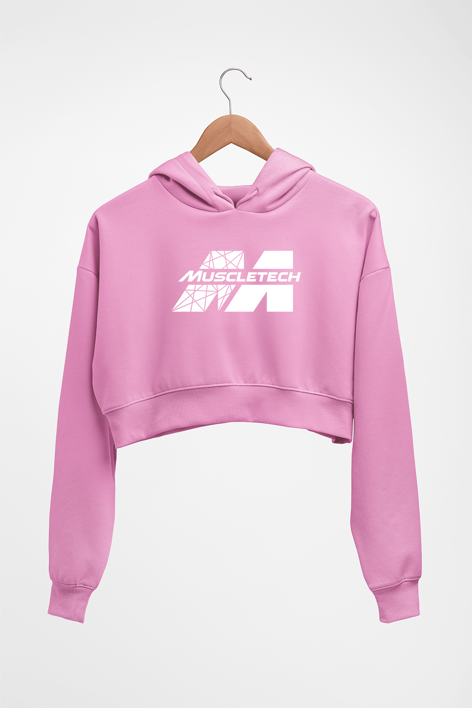 Muscletech Crop HOODIE FOR WOMEN-Light Baby Pink-Ektarfa.online
