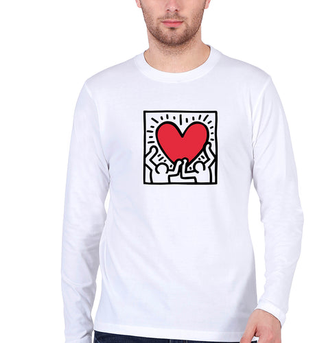 Keith Haring Full Sleeves T-Shirt for Men-White-Ektarfa.online