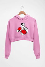 Load image into Gallery viewer, Pitbull Boxing Crop HOODIE FOR WOMEN-Light Baby Pink-Ektarfa.online
