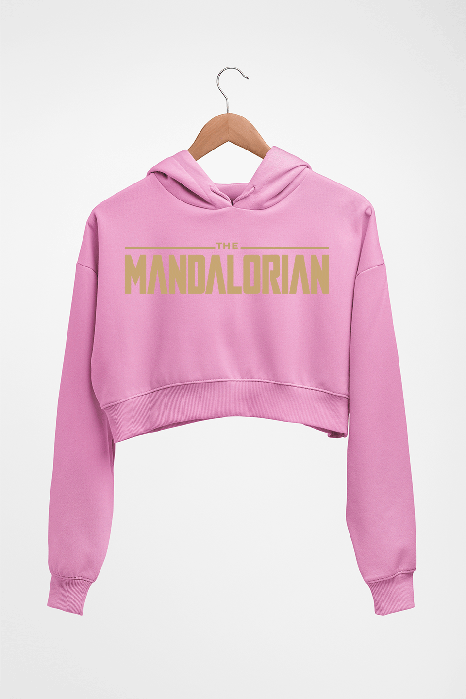 The Mandalorian Crop HOODIE FOR WOMEN-Light Baby Pink-Ektarfa.online