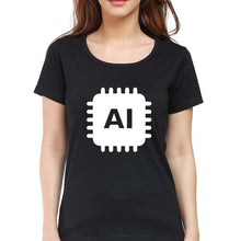 Load image into Gallery viewer, Artificial intelligence (AI) T-Shirt for Women-Black-Ektarfa.online
