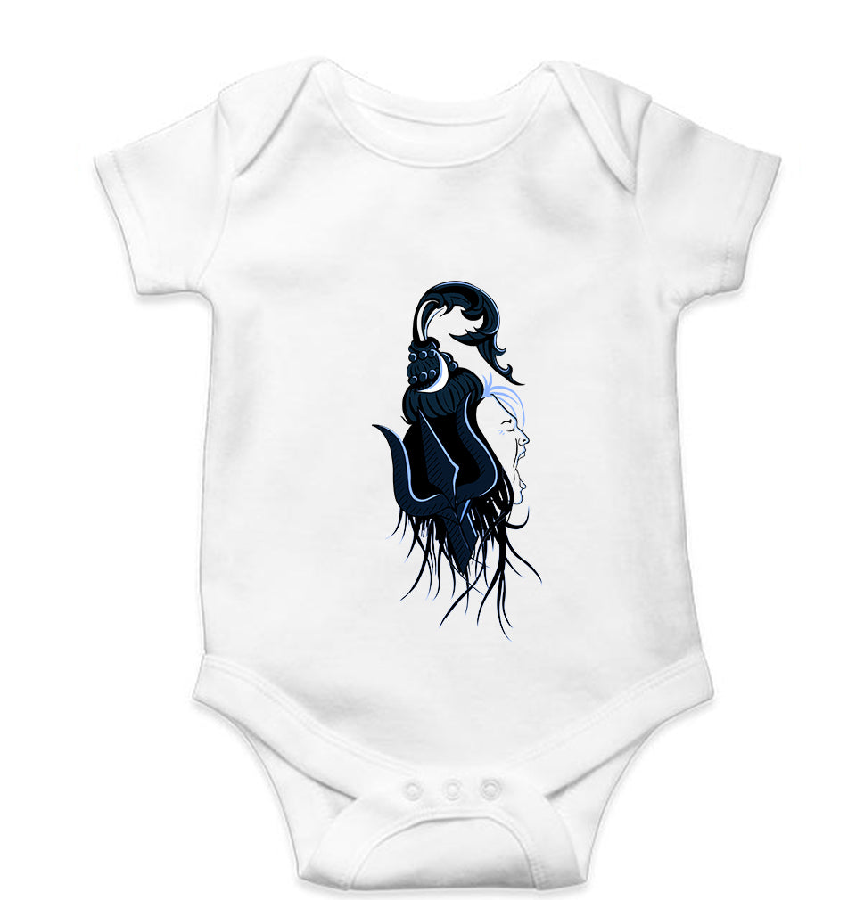 Mahakal Mahadev Bholenath Shiva Shivji Kids Romper For Baby Boy/Girl-0-5 Months(18 Inches)-White-Ektarfa.online