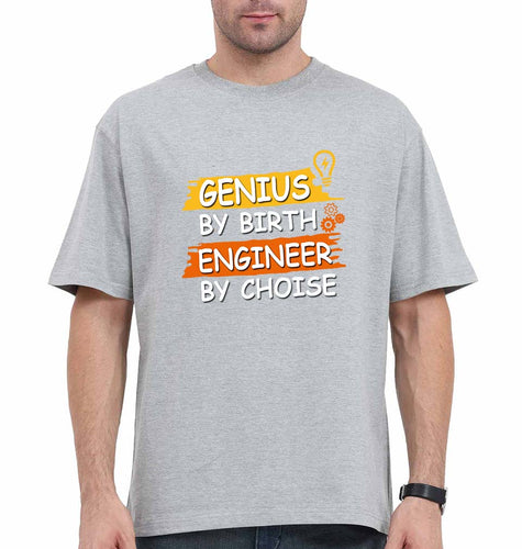 Genius Engineer Oversized T-Shirt for Men-Grey-Ektarfa.online