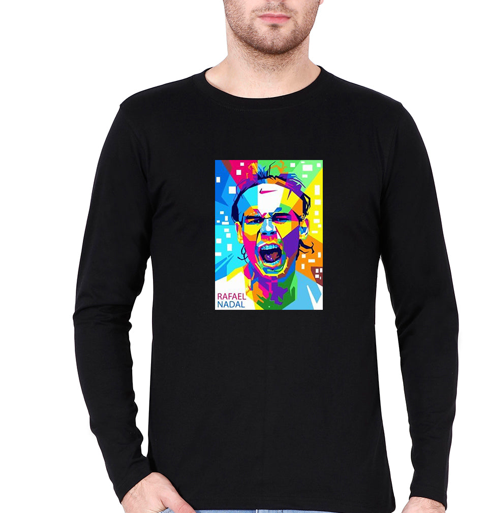 Rafael Nadal (RAFA) Full Sleeves T-Shirt for Men-Black-Ektarfa.online