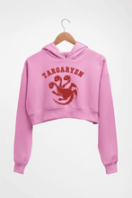 Load image into Gallery viewer, House Targaryen (GOT) Crop HOODIE FOR WOMEN-Light Baby Pink-Ektarfa.online
