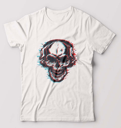 Skull T-Shirt for Men-White-Ektarfa.online