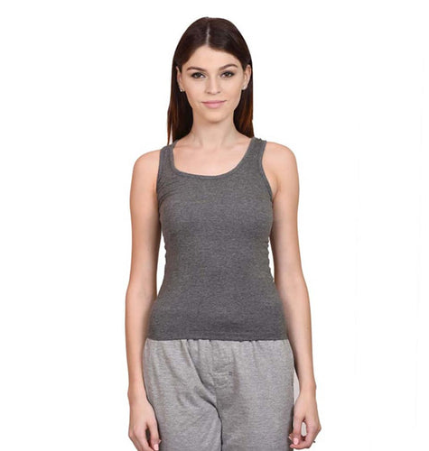 Plain Charcoal Tank Top for Women-ektarfa.com