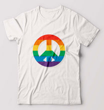 Load image into Gallery viewer, Peace Pride T-Shirt for Men-White-Ektarfa.online
