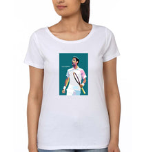 Load image into Gallery viewer, Novak Djokovic Tennis T-Shirt for Women-White-Ektarfa.online
