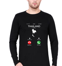 Load image into Gallery viewer, Thailand Calling Full Sleeves T-Shirt for Men-Black-Ektarfa.online
