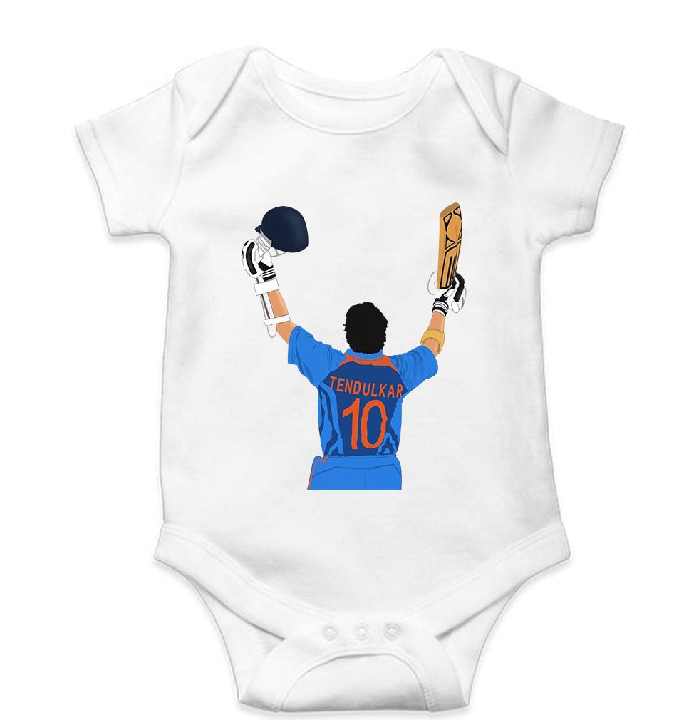 Sachin Tendulkar Kids Romper For Baby Boy/Girl-White-Ektarfa.online